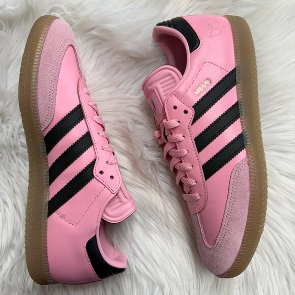 Adidas Samba Messi Light Pink Black Mens Shoes JP7844 NEW Multi Sz - Picture 4 of 5